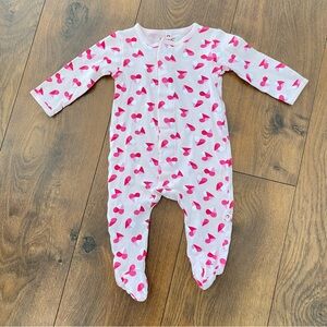 Pink Heart Kids Footie